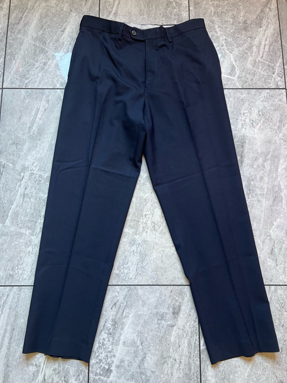 Lauren Ralph Lauren Mens Navy 100%Wool Total Comfort Dress Pants Business33Wx30L